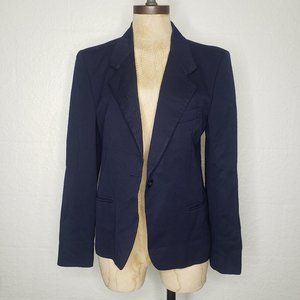 Vintage Burdines Blue Wool Blazer Jacket Size 8